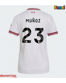 Liverpool Victor Munoz #23 Tricou Fotbal Replică 2026-27 Femei Deplasare Liverpool Victor Munoz #23 Tricou Fotbal Replică 2026-27 Femei Deplasare